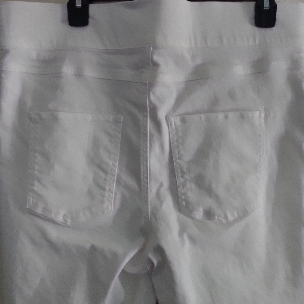 SPANX White Slim Panel Ankle Raw Hem Jegging Jeans 1X - Picture 7 of 15